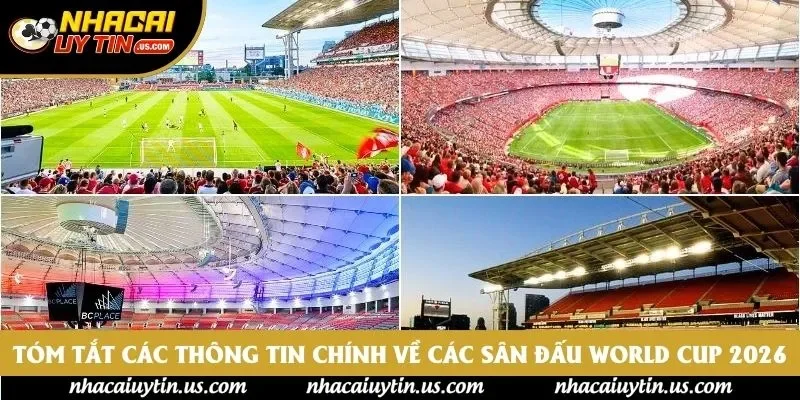 Tóm tắt các thông tin chính về các sân đấu World Cup 2026 Tóm tắt các thông tin chính về các sân đấu World Cup 2026